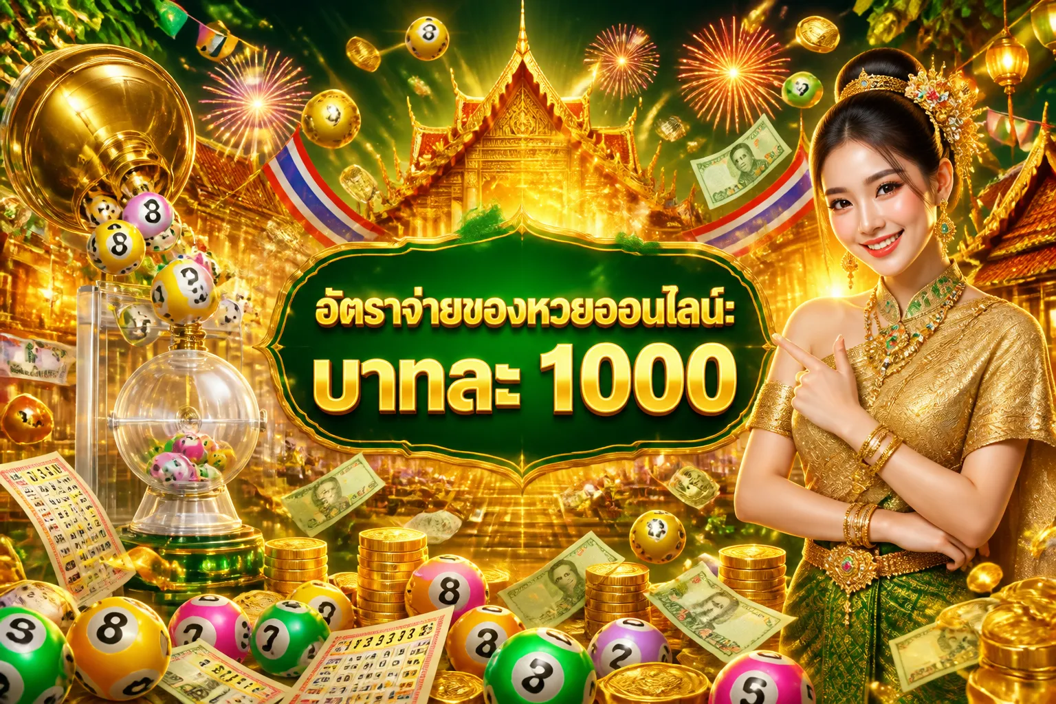ภาพประกอบหัวข้อ อัตราจ่ายของหวยออนไลน์: บาทละ 1000